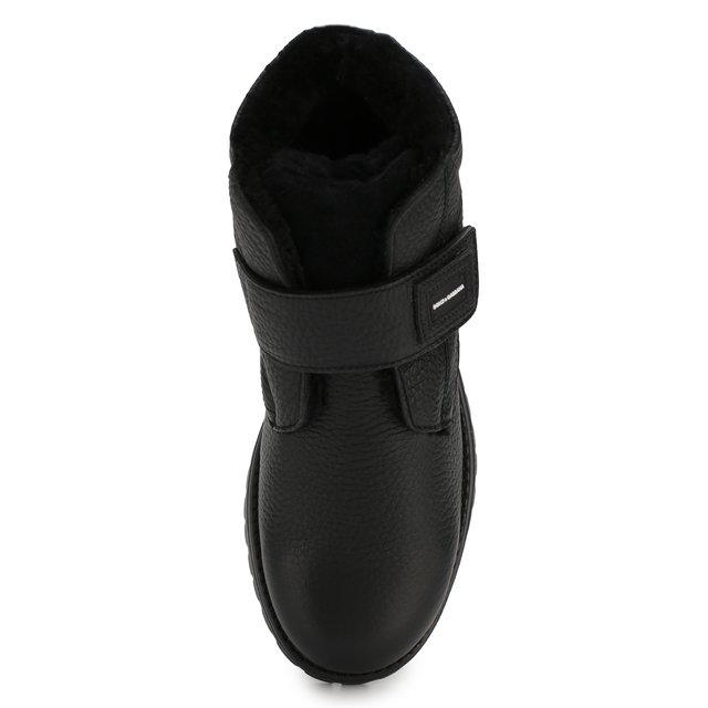Кожаные ботинки с меховой отделкой Dolce & Gabbana DA0221/AU492/37-39 Фото 4