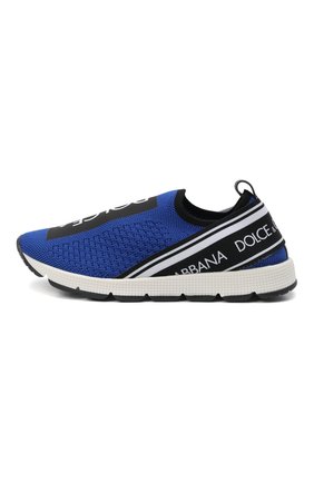 Детские кроссовки DOLCE & GABBANA синего цвета по цене 17650 руб., арт. D10723/AH677/29-36 | Фото 2 Детские кроссовки DOLCE & GABBANA синего цвета, арт. D10723/AH677/29-36 | Фото 2