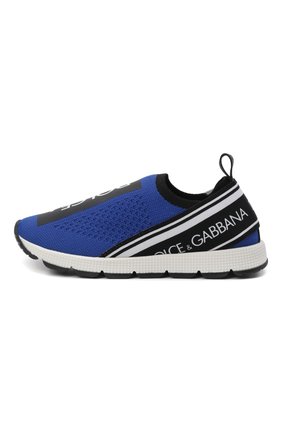 Детские кроссовки DOLCE & GABBANA синего цвета по цене 16200 руб., арт. D10723/AH677/24-28 | Фото 2 Детские кроссовки DOLCE & GABBANA синего цвета, арт. D10723/AH677/24-28 | Фото 2