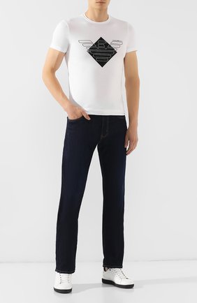 Мужские джинсы EMPORIO ARMANI синего цвета по цене 18050 руб., арт. 6G1J45/1D0NZ | Фото 2 Мужские джинсы EMPORIO ARMANI синего цвета, арт. 6G1J45/1D0NZ | Фото 2