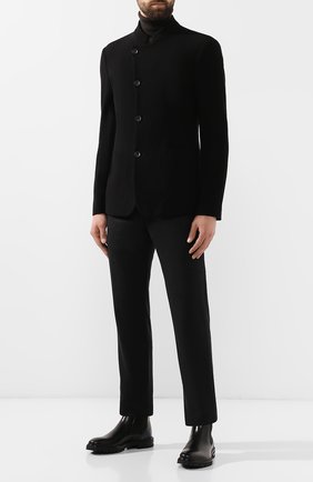 Мужские шерстяные брюки GIORGIO ARMANI темно-серого цвета по цене 66950 руб., арт. 8WGPP01D/T005A | Фото 2 Мужские шерстяные брюки GIORGIO ARMANI темно-серого цвета, арт. 8WGPP01D/T005A | Фото 2 (Материал внешний: Шерсть; Материал подклада: Синтетический материал; Длина (брюки, джинсы): Стандартные; Статус проверки: Проверена категория, Проверено; Случай: Формальный; Стили: Классический)