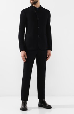 Мужские шерстяные брюки GIORGIO ARMANI темно-синего цвета по цене 66950 руб., арт. 8WGPP01D/T005A | Фото 2 Мужские шерстяные брюки GIORGIO ARMANI темно-синего цвета, арт. 8WGPP01D/T005A | Фото 2 (Длина (брюки, джинсы): Стандартные; Материал подклада: Синтетический материал; Статус проверки: Проверена категория, Проверено; Материал внешний: Шерсть; Случай: Формальный; Стили: Классический)