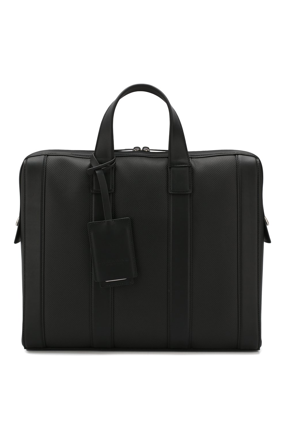 Мужской кожаный портфель BOTTEGA VENETA черного цвета, арт. 573484/VMAW1 | Фото 1