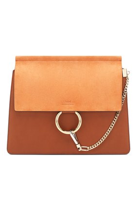 Женская сумка faye medium CHLOÉ коричневого цвета по цене 104000 руб., арт. CHC17SS231H20 | Фото 1 Женская сумка faye medium CHLOÉ коричневого цвета, арт. CHC17SS231H20 | Фото 1