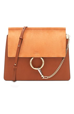 Женская сумка faye medium CHLOÉ коричневого цвета по цене 104000 руб., арт. CHC17SS231H20 | Фото 6 Женская сумка faye medium CHLOÉ коричневого цвета, арт. CHC17SS231H20 | Фото 6