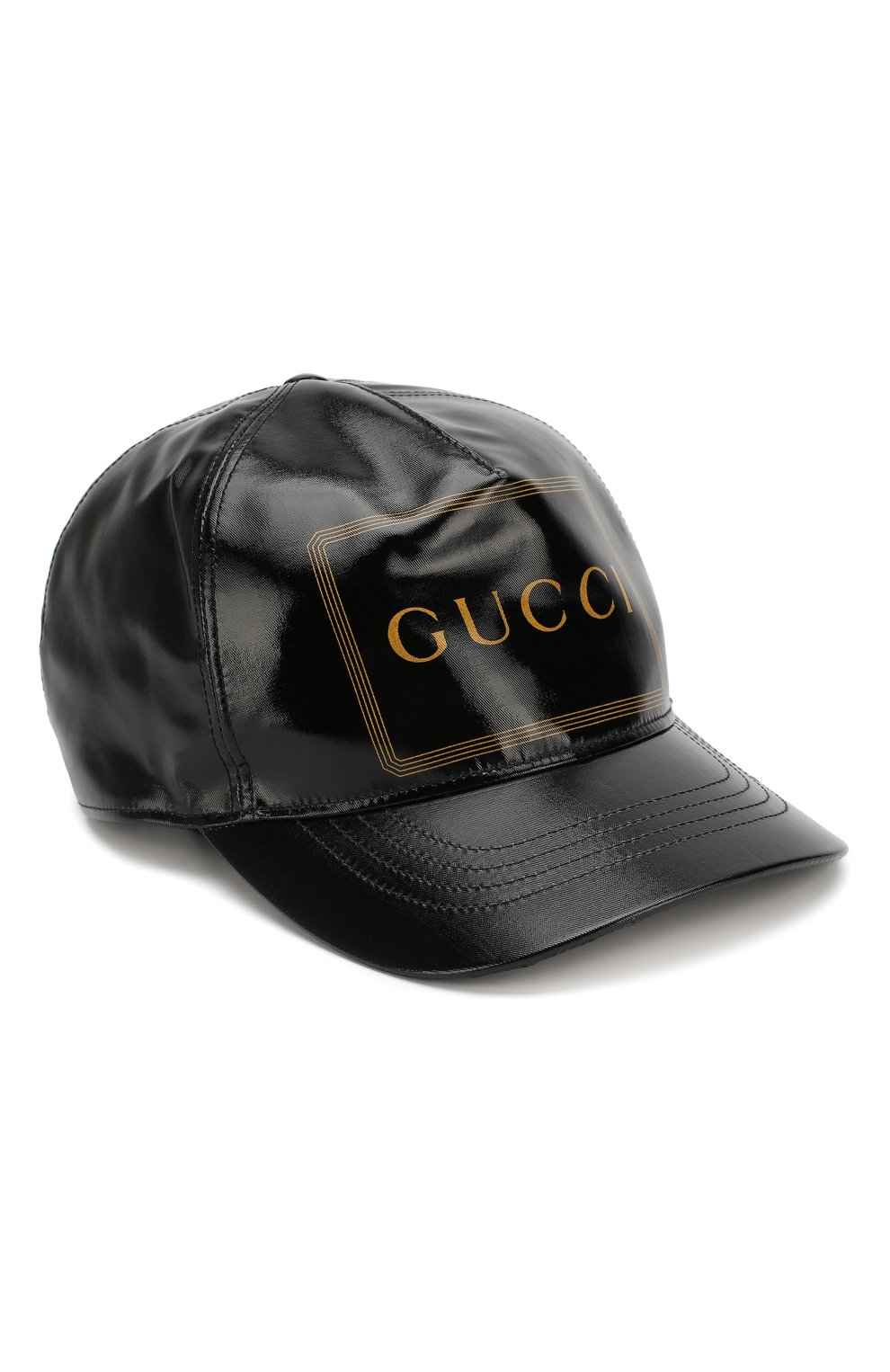 Мужской хлопковая бейсболка GUCCI черного цвета, арт. 426887/4HG80 | Фото 1