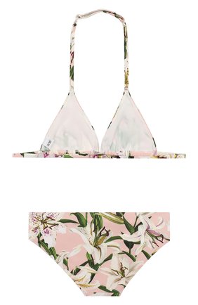 Детского раздельный купальник DOLCE & GABBANA светло-розового цвета по цене 12600 руб., арт. L5J813/FSGQR/8-14 | Фото 2 Детского раздельный купальник DOLCE & GABBANA светло-розового цвета, арт. L5J813/FSGQR/8-14 | Фото 2