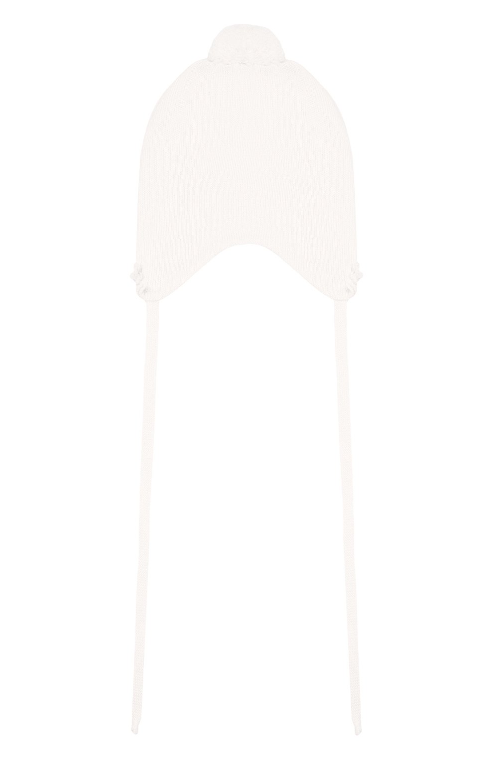 Детского шерстяная шапка IL TRENINO белого цвета, арт. 19 5756/E0 | Фото 2 (Материал: Текстиль, Шерсть; Статус проверки: Проверено, Проверена категория)