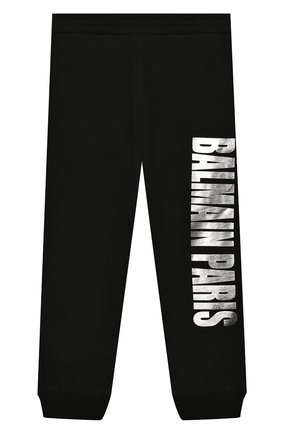 Детские хлопковые джоггеры BALMAIN черного цвета по цене 24800 руб., арт. 6L6627/LC930/12-16 | Фото 1 Детские хлопковые джоггеры BALMAIN черного цвета, арт. 6L6627/LC930/12-16 | Фото 1 (Материал внешний: Хлопок; Девочки Кросс-КТ: Брюки-спорт; Статус проверки: Проверена категория; Ростовка одежда: 12 лет | 152 см, 13 - 15 лет | 158 см, 16 лет | 164 см)