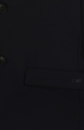 Детский пиджак EMPORIO ARMANI темно-синего цвета, арт. 6G4G81/3JDQZ | Фото 3 (Рукава: Длинные; Материал внешний: Вискоза; Статус проверки: Проверено, Проверена категория; Кросс-КТ: пиджак)