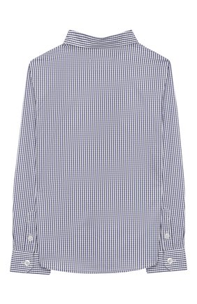 Детская хлопковая рубашка EMPORIO ARMANI синего цвета по цене 6345 руб., арт. 6G4C02/4NGPZ | Фото 2 Детская хлопковая рубашка EMPORIO ARMANI синего цвета, арт. 6G4C02/4NGPZ | Фото 2