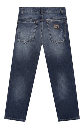 Детские джинсы DOLCE & GABBANA синего цвета по цене 15250 руб., арт. L42F23/LD834/2-6 | Фото 2 Детские джинсы DOLCE & GABBANA синего цвета, арт. L42F23/LD834/2-6 | Фото 2