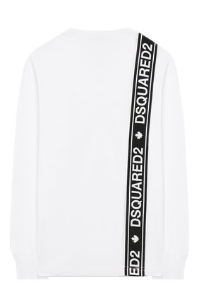 Детская хлопковый лонгслив DSQUARED2 белого цвета по цене 8995 руб., арт. DQ03NZ-D00A8 | Фото 2 Детская хлопковый лонгслив DSQUARED2 белого цвета, арт. DQ03NZ-D00A8 | Фото 2