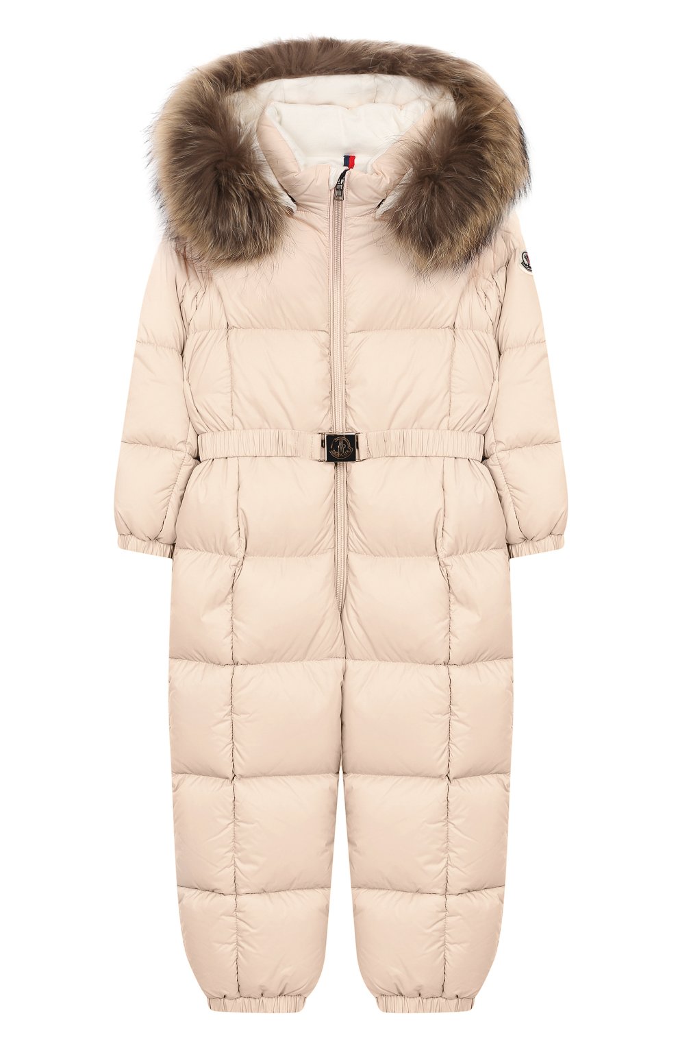 Детский пуховый комбинезон MONCLER ENFANT светло-розового цвета, арт. E2-951-14355-25-53079/18M-3A | Фото 1