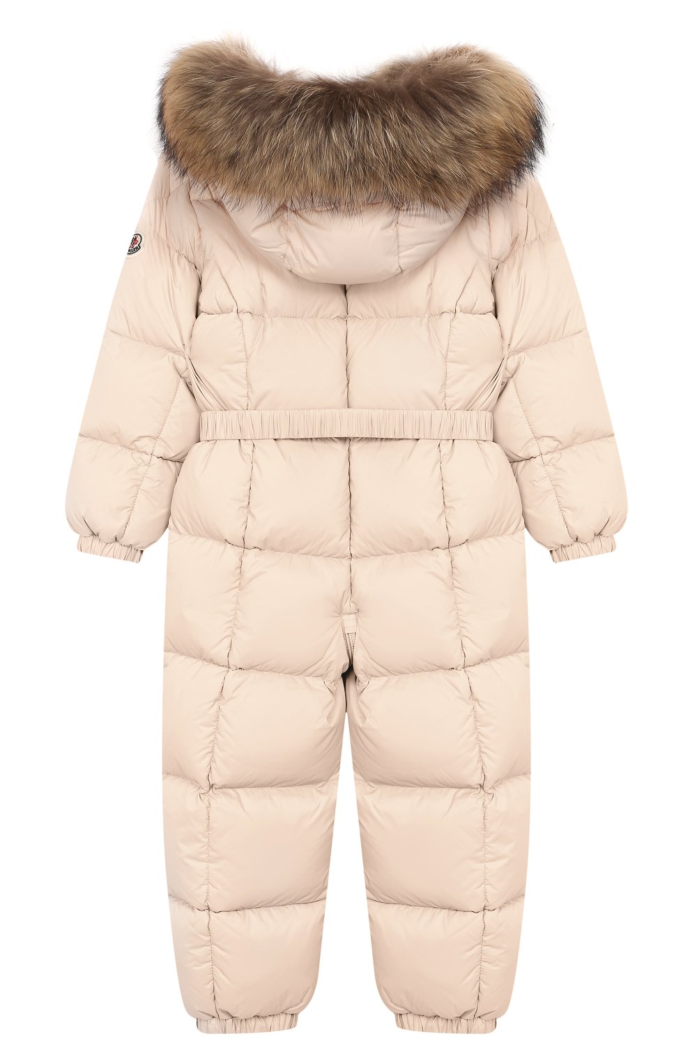 Детский пуховый комбинезон MONCLER ENFANT светло-розового цвета по цене 48400 руб., арт. E2-951-14355-25-53079/18M-3A | Фото 2 Детский пуховый комбинезон MONCLER ENFANT светло-розового цвета, арт. E2-951-14355-25-53079/18M-3A | Фото 2