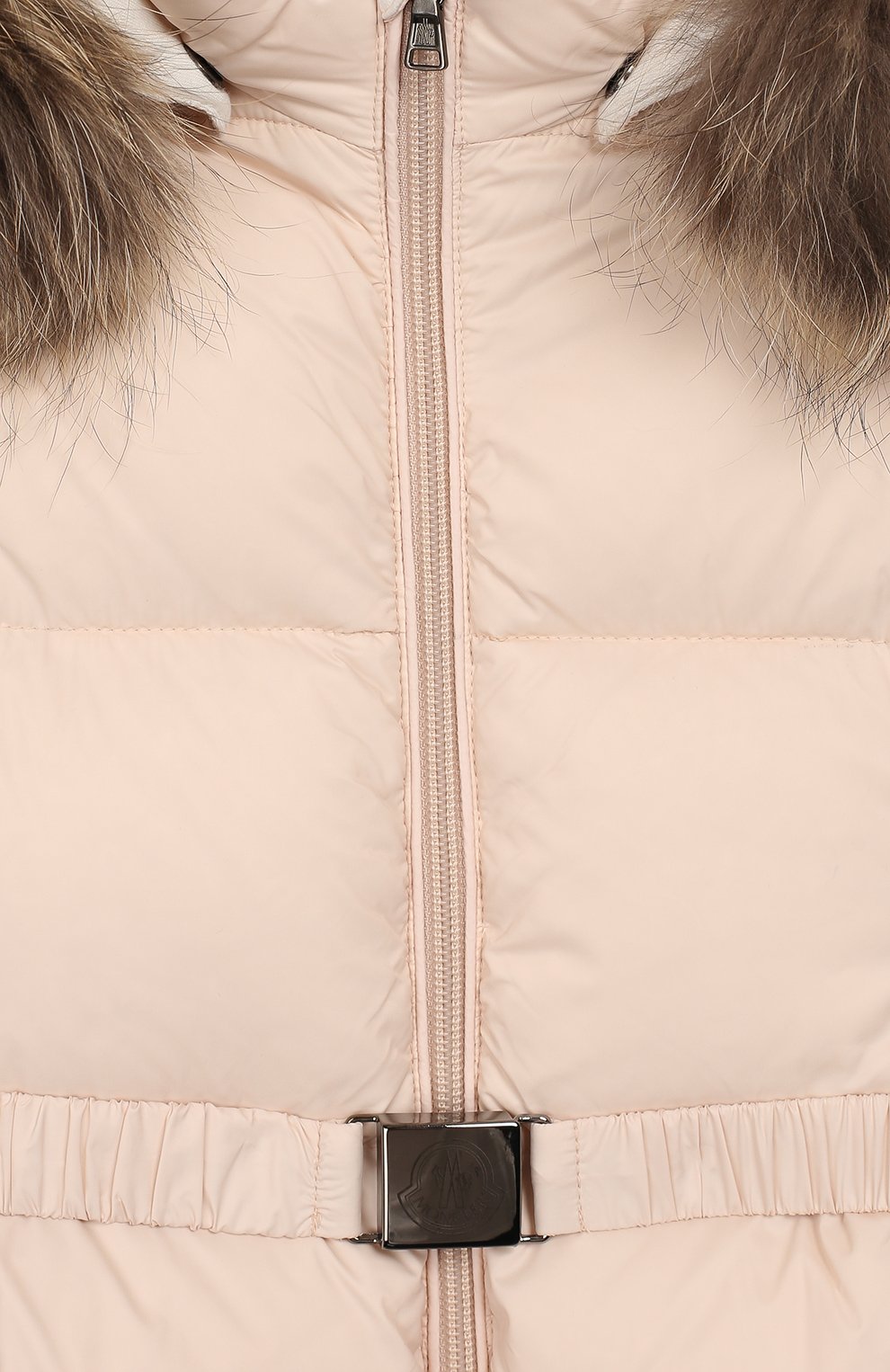 Детский пуховый комбинезон MONCLER ENFANT светло-розового цвета по цене 48400 руб., арт. E2-951-14355-25-53079/18M-3A | Фото 3 Детский пуховый комбинезон MONCLER ENFANT светло-розового цвета, арт. E2-951-14355-25-53079/18M-3A | Фото 3