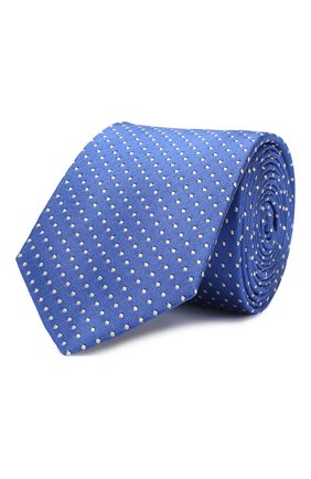 Детский шелковый галстук DAL LAGO голубого цвета, арт. N300/7328/II | Фото 1 (Статус проверки: Проверено, Проверена категория; Материал: Текстиль, Шелк; Кросс-КТ: Школьные аксессуары; Региональные ограничения белый список (Axapta Mercury): RU)