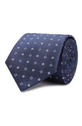 Детский шелковый галстук DAL LAGO синего цвета, арт. N300/7328/II | Фото 1 (Материал: Текстиль, Шелк; Статус проверки: Проверена категория; Кросс-КТ: Школьные аксессуары; Региональные ограничения белый список (Axapta Mercury): RU)