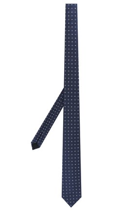 Детский шелковый галстук DAL LAGO синего цвета, арт. N300/7328/II | Фото 2 (Материал: Текстиль, Шелк; Статус проверки: Проверена категория; Кросс-КТ: Школьные аксессуары; Региональные ограничения белый список (Axapta Mercury): RU)