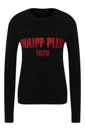 Женская кашемировый пуловер PHILIPP PLEIN черного цвета по цене 89820 руб., арт. WJO0471 | Фото 1 Женская кашемировый пуловер PHILIPP PLEIN черного цвета, арт. WJO0471 | Фото 1