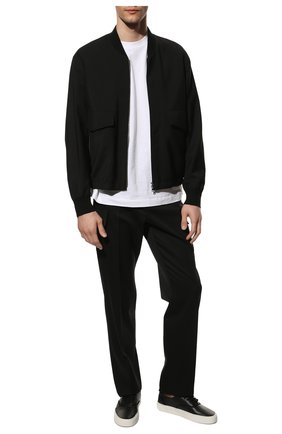 Мужские кожаные кеды SAINT LAURENT черного цвета по цене 34950 руб., арт. 587415/1KV20 | Фото 2 Мужские кожаные кеды SAINT LAURENT черного цвета, арт. 587415/1KV20 | Фото 2