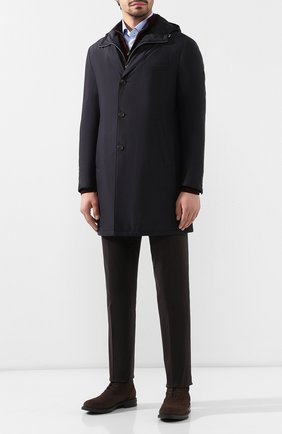 Мужской плащ CORNELIANI темно-синего цвета по цене 99500 руб., арт. 841567-9813106/00 | Фото 2 Мужской плащ CORNELIANI темно-синего цвета, арт. 841567-9813106/00 | Фото 2