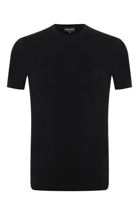 Мужская футболка из вискозы GIORGIO ARMANI черного цвета по цене 29950 руб., арт. 3GST52/SJP4Z | Фото 1 Мужская футболка из вискозы GIORGIO ARMANI черного цвета, арт. 3GST52/SJP4Z | Фото 1 (Длина (для топов): Стандартные; Статус проверки: Проверено, Проверена категория; Рукава: Короткие; Мужское Кросс-КТ: Футболка-одежда; Принт: Без принта; Стили: Кэжуэл; Материал внешний: Вискоза)