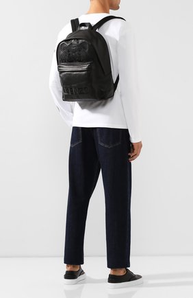 Мужской кожаный рюкзак KENZO черного цвета по цене 51500 руб., арт. F865SF300L49 | Фото 2 Мужской кожаный рюкзак KENZO черного цвета, арт. F865SF300L49 | Фото 2