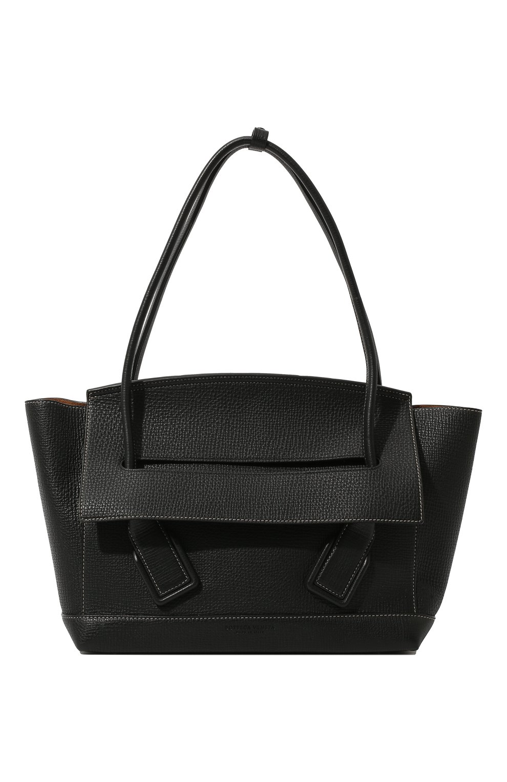 Женская сумка arco medium BOTTEGA VENETA черного цвета, арт. 575941/VMA01 | Фото 1 (Сумки-технические: Сумки top-handle; Размер: medium; Материал: Натуральная кожа; Статус проверки: Проверено, Проверена категория)
