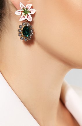Женские серьги-клипсы DOLCE & GABBANA золотого цвета по цене 33050 руб., арт. WEL6L2/W1111 | Фото 2 Женские серьги-клипсы DOLCE & GABBANA золотого цвета, арт. WEL6L2/W1111 | Фото 2