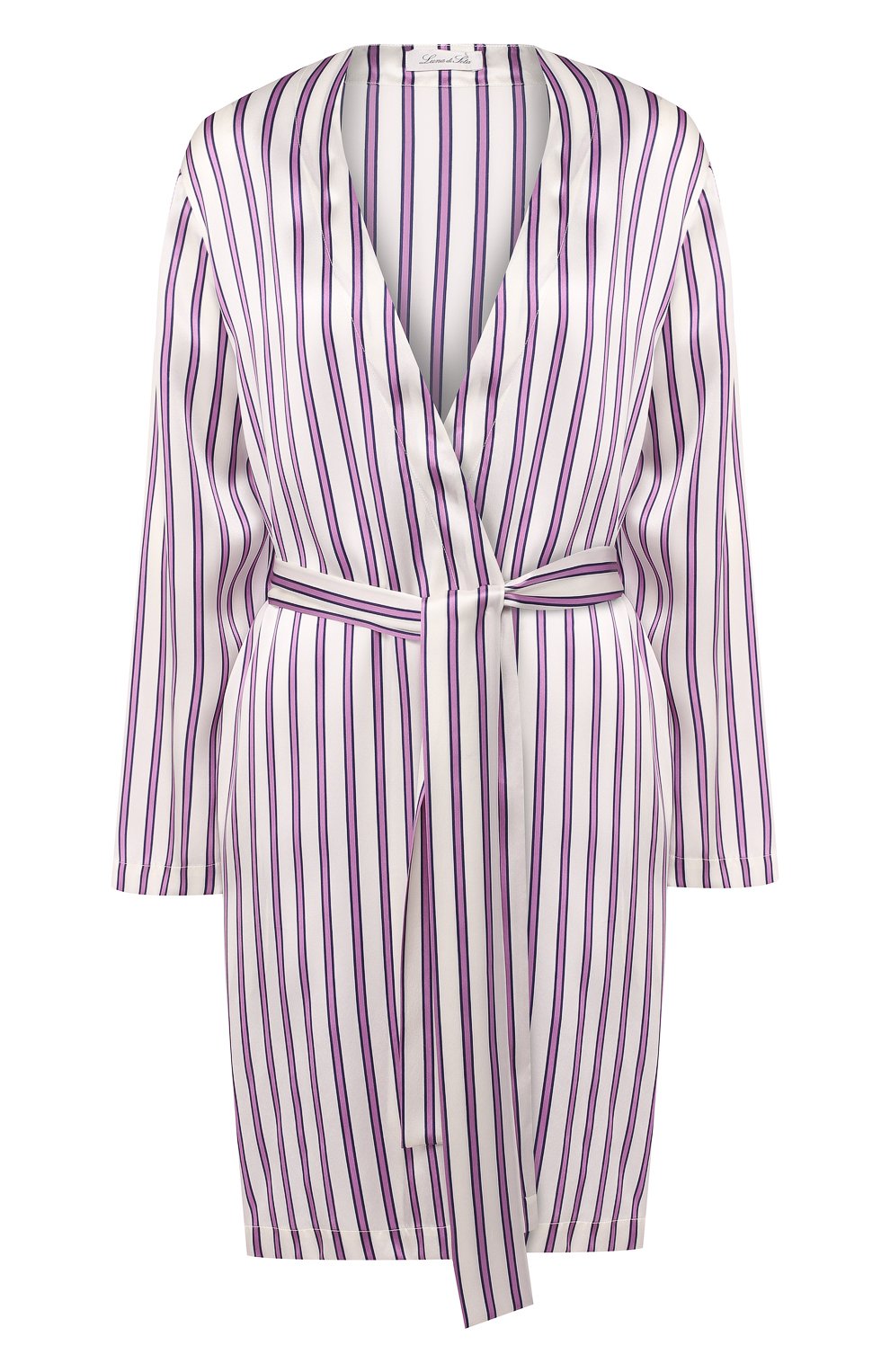 Женский шелковый халат LUNA DI SETA фиолетового цвета, арт. L6K7048_1225 | Фото 1 (Материал внешний: Шелк; Статус проверки: Проверено, Проверена категория)
