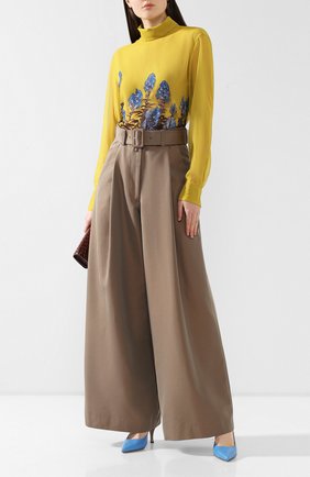 Женская блузка с принтом DRIES VAN NOTEN желтого цвета по цене 36500 руб., арт. 192-30759-8409 | Фото 2 Женская блузка с принтом DRIES VAN NOTEN желтого цвета, арт. 192-30759-8409 | Фото 2