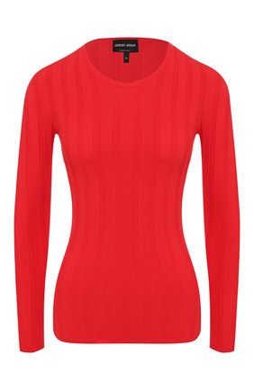 Женский пуловер GIORGIO ARMANI красного цвета по цене 38450 руб., арт. 6GAM10/AM30Z | Фото 1 Женский пуловер GIORGIO ARMANI красного цвета, арт. 6GAM10/AM30Z | Фото 1