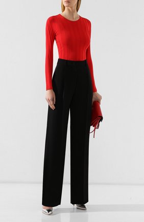 Женский пуловер GIORGIO ARMANI красного цвета по цене 38450 руб., арт. 6GAM10/AM30Z | Фото 2 Женский пуловер GIORGIO ARMANI красного цвета, арт. 6GAM10/AM30Z | Фото 2