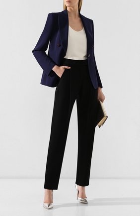 Женские брюки EMPORIO ARMANI черного цвета по цене 24800 руб., арт. 6G2P8A/2JFAZ | Фото 2 Женские брюки EMPORIO ARMANI черного цвета, арт. 6G2P8A/2JFAZ | Фото 2