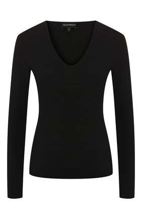 Женская лонгслив из вискозы EMPORIO ARMANI черного цвета по цене 19050 руб., арт. 6G2M8G/2J85Z | Фото 1 Женская лонгслив из вискозы EMPORIO ARMANI черного цвета, арт. 6G2M8G/2J85Z | Фото 1