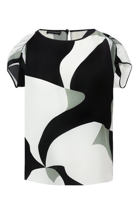 Женская шелковый топ EMPORIO ARMANI разноцветного цвета по цене 29650 руб., арт. 4NK36T/42500 | Фото 1 Женская шелковый топ EMPORIO ARMANI разноцветного цвета, арт. 4NK36T/42500 | Фото 1