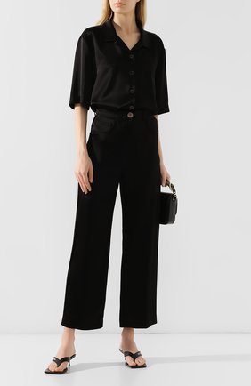 Женские брюки NANUSHKA черного цвета по цене 34450 руб., арт. MARFA_BLACK_SLIP SATIN | Фото 2 Женские брюки NANUSHKA черного цвета, арт. MARFA_BLACK_SLIP SATIN | Фото 2