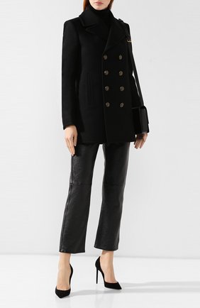 Женские кожаные брюки SAINT LAURENT черного цвета по цене 221500 руб., арт. 563460/YC2UE | Фото 2 Женские кожаные брюки SAINT LAURENT черного цвета, арт. 563460/YC2UE | Фото 2