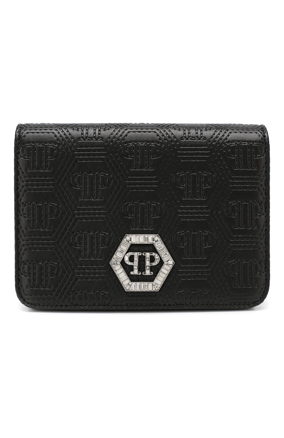Детская сумка на цепочке PHILIPP PLEIN черного цвета, арт. GBB0031 | Фото 1