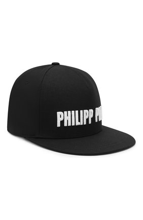 Детская хлопковая бейсболка PHILIPP PLEIN черного цвета по цене 11250 руб., арт. BAC0086 | Фото 1 Детская хлопковая бейсболка PHILIPP PLEIN черного цвета, арт. BAC0086 | Фото 1