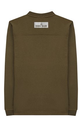Детская хлопковый лонгслив STONE ISLAND хаки цвета по цене 7950 руб., арт. 711620546/10-12 | Фото 2 Детская хлопковый лонгслив STONE ISLAND хаки цвета, арт. 711620546/10-12 | Фото 2