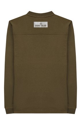 Детская хлопковый лонгслив STONE ISLAND хаки цвета по цене 7615 руб., арт. 711620546/6-8 | Фото 2 Детская хлопковый лонгслив STONE ISLAND хаки цвета, арт. 711620546/6-8 | Фото 2