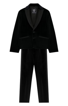 Детский костюм из пиджака и брюк DAL LAGO темно-синего цвета, арт. N062/7712/4-6 | Фото 1 (Материал подклада: Вискоза; Материал внешний: Хлопок; Статус проверки: Проверено; Рукава: Длинные; Кросс-КТ: костюм; Мальчики-школьная форма: Костюмы; Региональные ограничения белый список (Axapta Mercury): RU; Ростовка одежда: 4 года | 104 см, 5 лет | 110 см, 6 лет | 116 см)