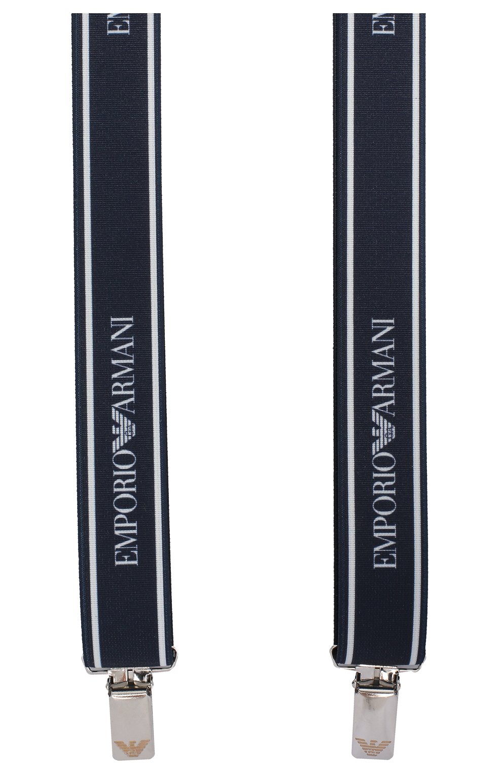 Детские подтяжки EMPORIO ARMANI темно-синего цвета по цене 7670 руб., арт. 401524/9A581 | Фото 2 Детские подтяжки EMPORIO ARMANI темно-синего цвета, арт. 401524/9A581 | Фото 2 (Материал: Текстиль; Статус проверки: Проверено)