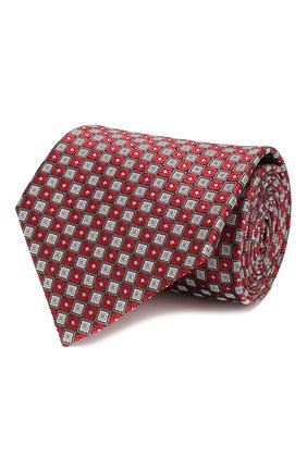 Мужской шелковый галстук BRIONI красного цвета, арт. 062H00/0840C | Фото 1 (Материал: Текстиль, Шелк; Статус проверки: Проверена категория; Принт: С принтом)