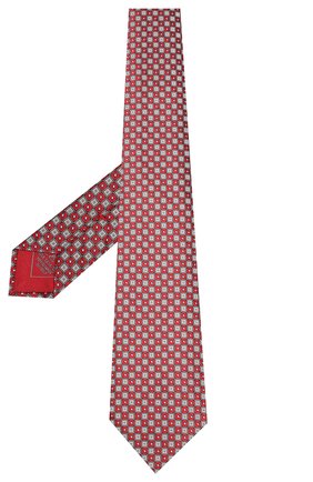Мужской шелковый галстук BRIONI красного цвета, арт. 062H00/0840C | Фото 2 (Материал: Текстиль, Шелк; Статус проверки: Проверена категория; Принт: С принтом)