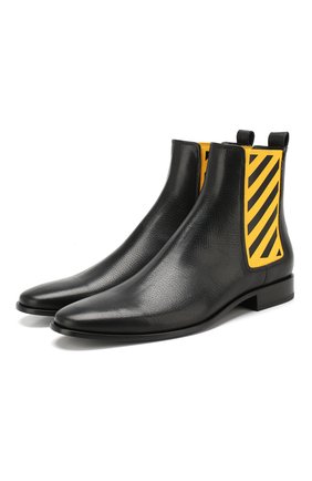 Мужские кожаные челси OFF-WHITE черного цвета по цене 49950 руб., арт. 0MIA130E19D680491060 | Фото 1 Мужские кожаные челси OFF-WHITE черного цвета, арт. 0MIA130E19D680491060 | Фото 1