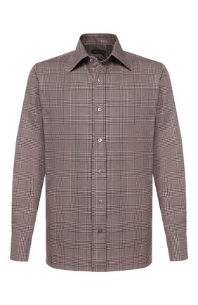 Мужская хлопковая сорочка TOM FORD коричневого цвета по цене 39650 руб., арт. 6FT225/94S1JE | Фото 1 Мужская хлопковая сорочка TOM FORD коричневого цвета, арт. 6FT225/94S1JE | Фото 1