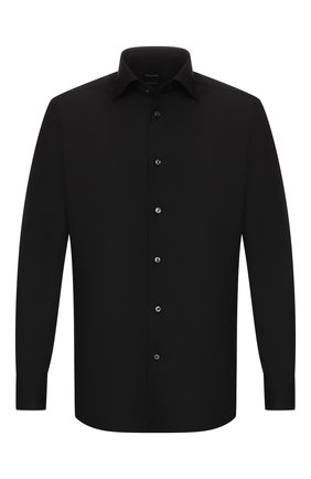 Мужская хлопковая сорочка ERMENEGILDO ZEGNA черного цвета по цене 23200 руб., арт. 601069/9MS0BR | Фото 1 Мужская хлопковая сорочка ERMENEGILDO ZEGNA черного цвета, арт. 601069/9MS0BR | Фото 1